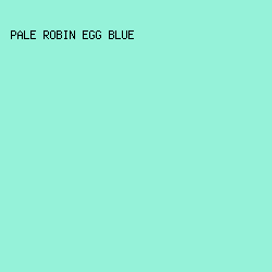 95F2D9 - Pale Robin Egg Blue color image preview