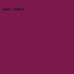7d184c - Pansy Purple color image preview