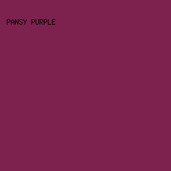 7d224f - Pansy Purple color image preview