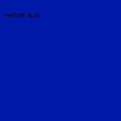 0018A7 - Pantone Blue color image preview