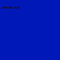 0018B8 - Pantone Blue color image preview