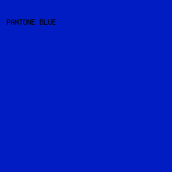 001cc2 - Pantone Blue color image preview