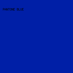 001fa7 - Pantone Blue color image preview