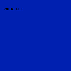 0020b0 - Pantone Blue color image preview