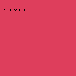 DE3E5C - Paradise Pink color image preview
