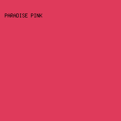 DF3A5B - Paradise Pink color image preview