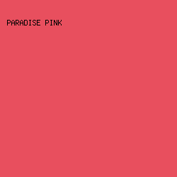 E84F5E - Paradise Pink color image preview