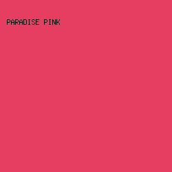 e63e61 - Paradise Pink color image preview