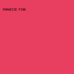 e83e5f - Paradise Pink color image preview