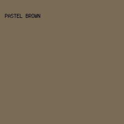 7A6B55 - Pastel Brown color image preview