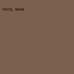7c604f - Pastel Brown color image preview