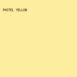 FCEE9E - Pastel Yellow color image preview
