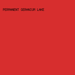 D72E2E - Permanent Geranium Lake color image preview