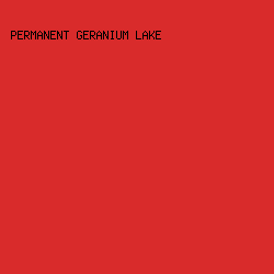 D92B2B - Permanent Geranium Lake color image preview