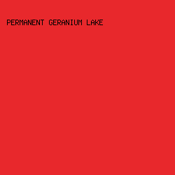 e8282c - Permanent Geranium Lake color image preview