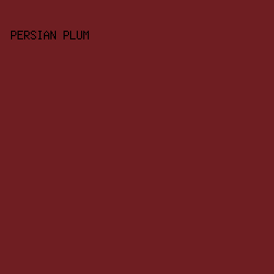 6F1E22 - Persian Plum color image preview