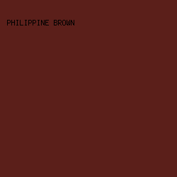 5b1f1a - Philippine Brown color image preview