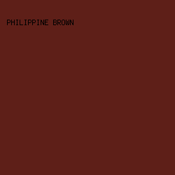 5e1f18 - Philippine Brown color image preview