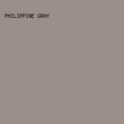 9C8F89 - Philippine Gray color image preview