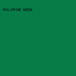 077c47 - Philippine Green color image preview