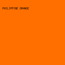 FF6F00 - Philippine Orange color image preview