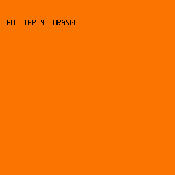f97400 - Philippine Orange color image preview