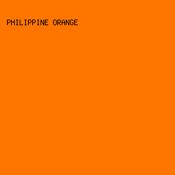 ff7500 - Philippine Orange color image preview