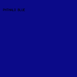 0B0A89 - Phthalo Blue color image preview