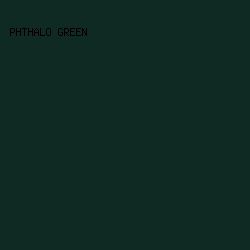 0F2A23 - Phthalo Green color image preview