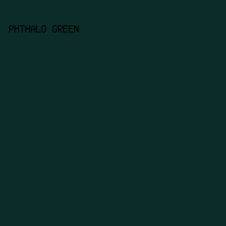 0b2c28 - Phthalo Green color image preview