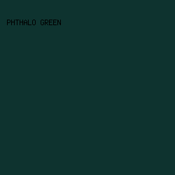 0e332f - Phthalo Green color image preview