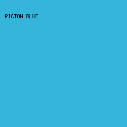 34b6dc - Picton Blue color image preview