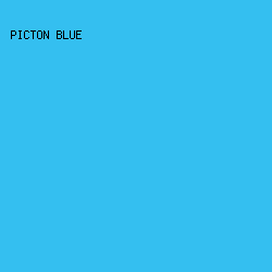 34bff0 - Picton Blue color image preview