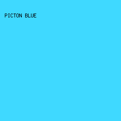 3FD9FF - Picton Blue color image preview