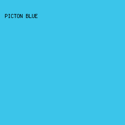 3bc5ea - Picton Blue color image preview