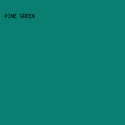 0A7E70 - Pine Green color image preview