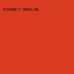 D93A22 - Plochere's Vermilion color image preview
