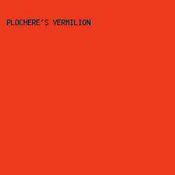 EC3A1F - Plochere's Vermilion color image preview