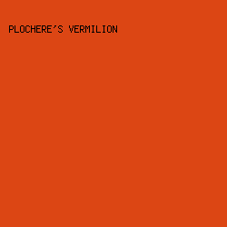 dc4614 - Plochere's Vermilion color image preview