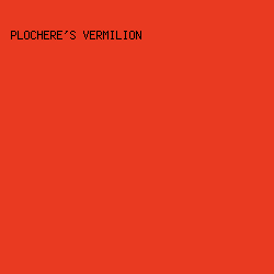 e93a21 - Plochere's Vermilion color image preview