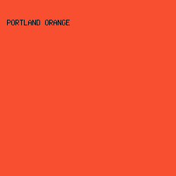 F84F31 - Portland Orange color image preview
