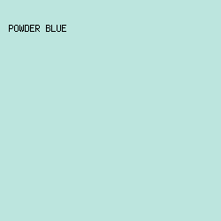BCE5DE - Powder Blue color image preview