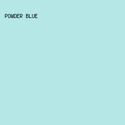 b4e7e6 - Powder Blue color image preview