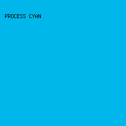 00B7EB - Process Cyan color image preview
