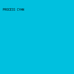 00C0DF - Process Cyan color image preview