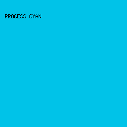 00c3e8 - Process Cyan color image preview