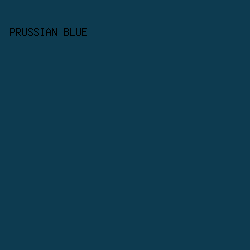 0D3B50 - Prussian Blue color image preview