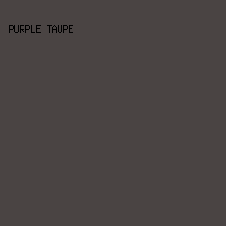 4A4443 - Purple Taupe color image preview