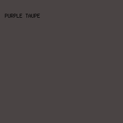 4A4444 - Purple Taupe color image preview