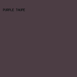 4C3D45 - Purple Taupe color image preview